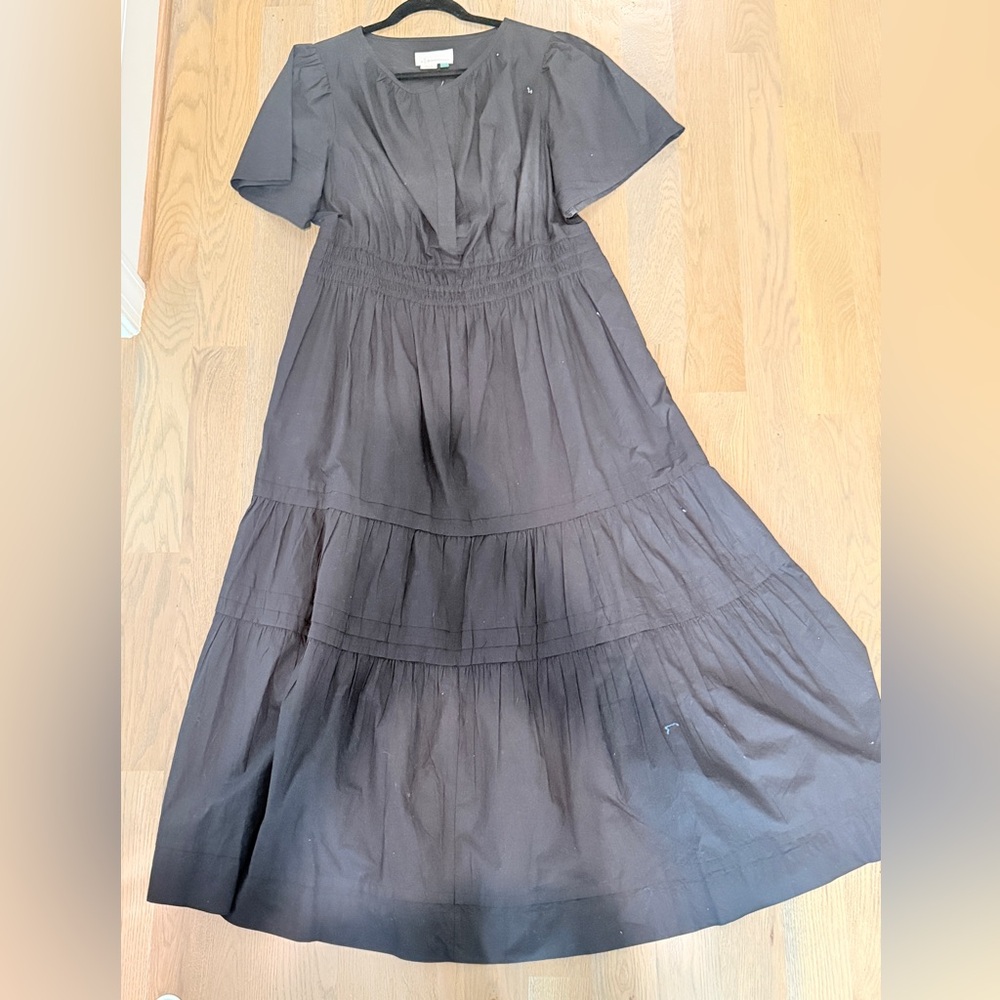 Anthropologie Midi Dress Black 1X